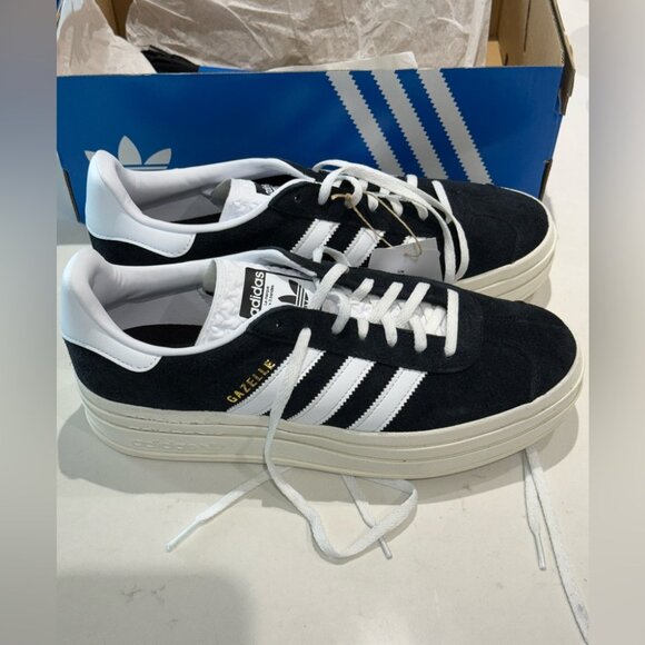 ADIDAS ORIGINALS Black Gazelle Bold Platform Sneakers - Picture 8 of 10